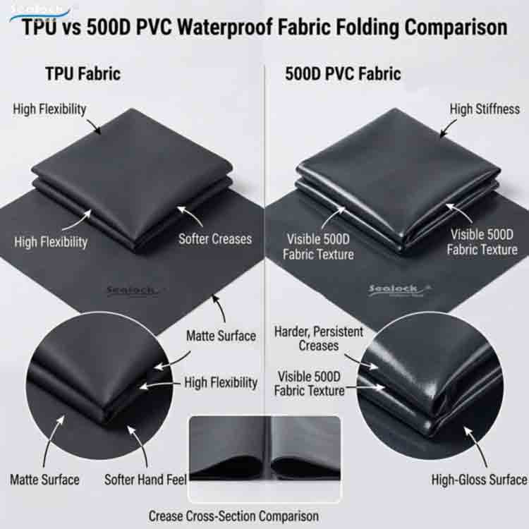 기존 PVC 디자인에 비해 TPU 방수 더플백의 장점